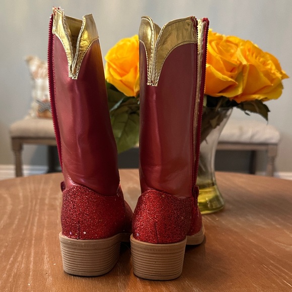 Disney Red and Gold Kids Boots - Picture 4 of 4